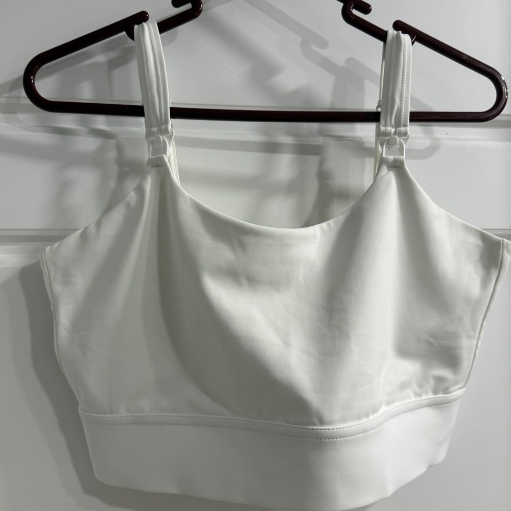KissActive off white nursing sports bra